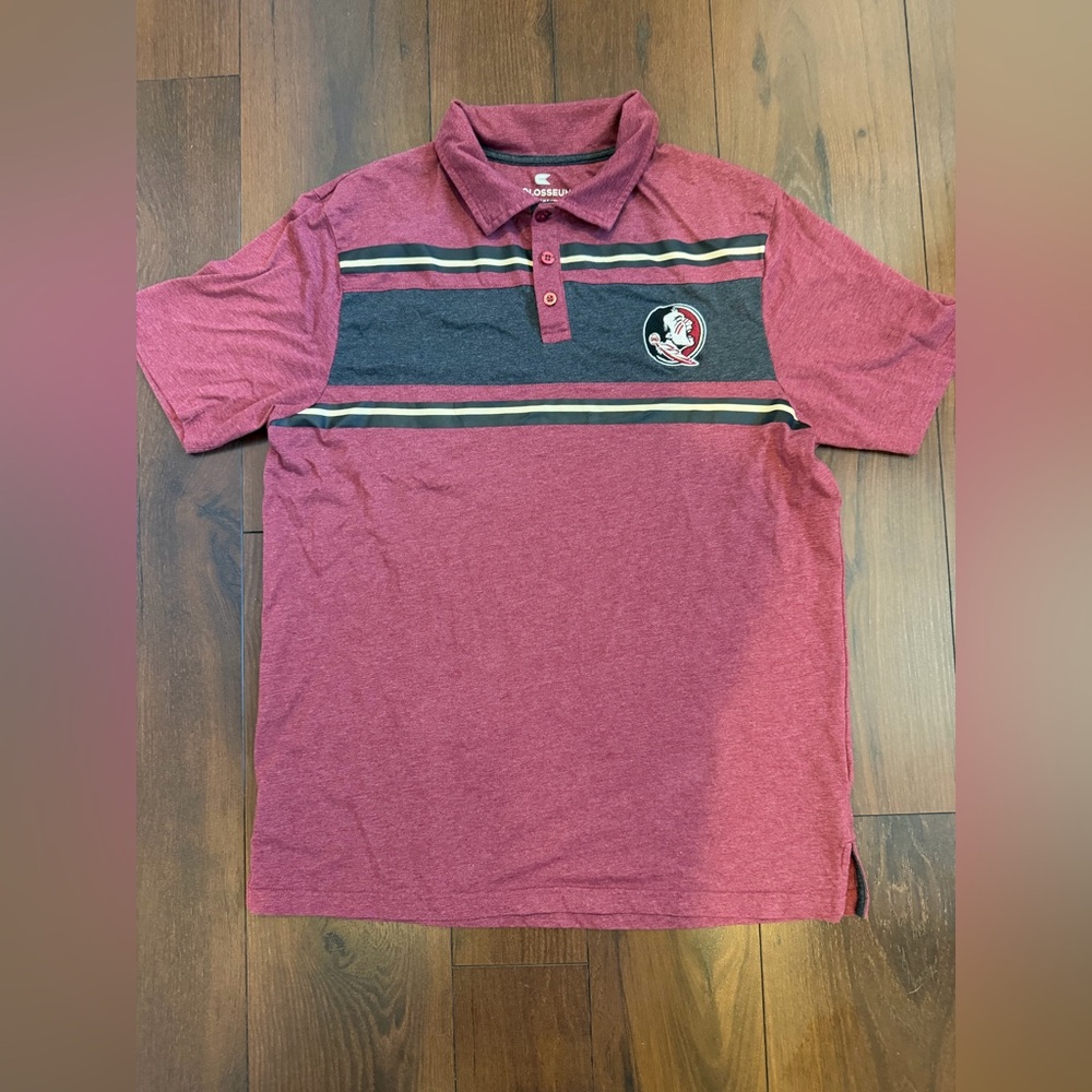 Colosseum men Florida state Seminoles Polo Shirt large college top